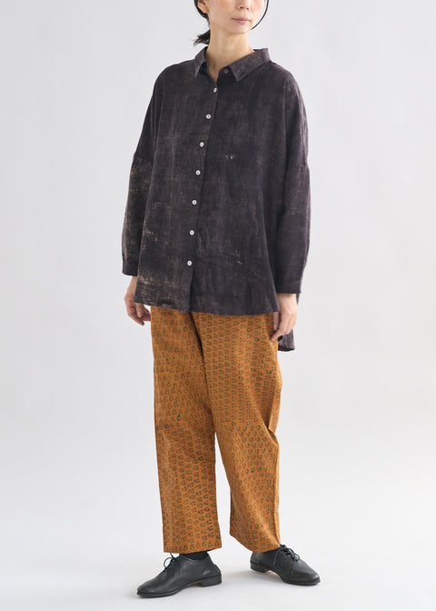 THRIFT / Natural Dyed Kala Cotton Loose Shirt