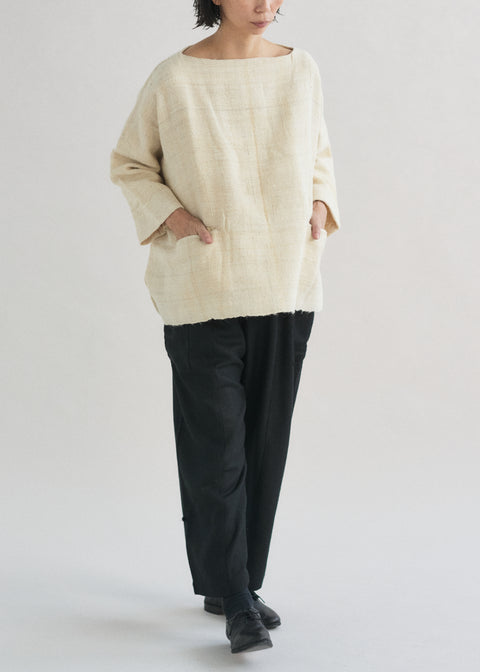 天然染手織シープウール×カラコットン ジュヒトップス（全2色）