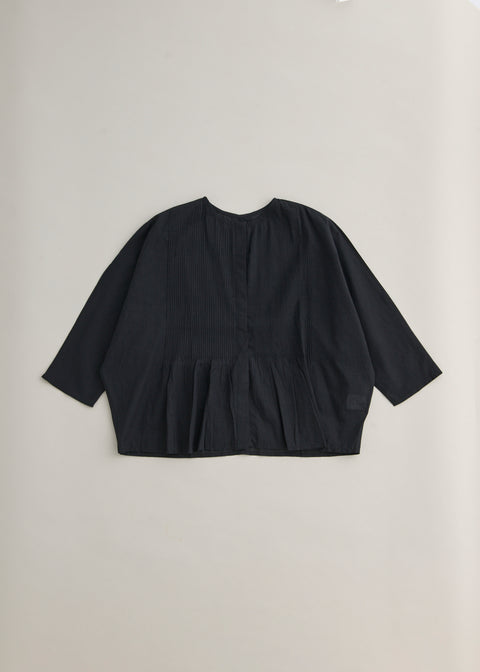 うっすらカディ ピンタックルーズブラウス（全4色）