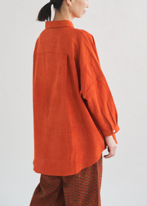 THRIFT / Natural Dyed Kala Cotton Loose Shirt