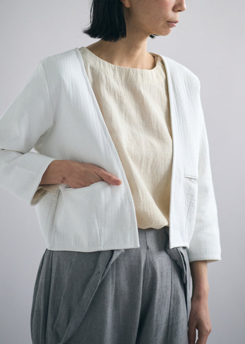 THRIFT/うっすらカディ タガイボレロジャケット　Lサイズ