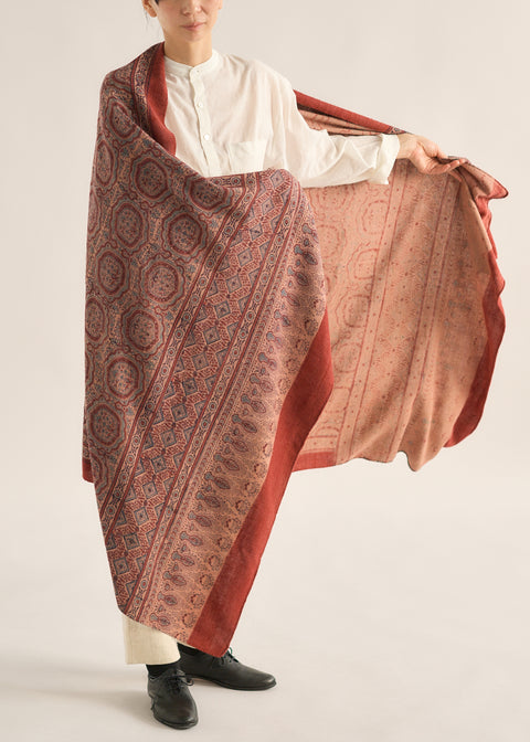 アジュラック染 手織エリシルクショール