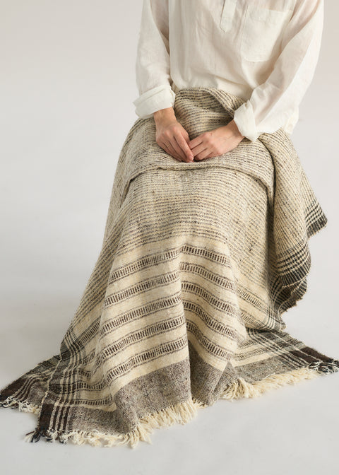 Shamji シープウールカラコットンシルク布