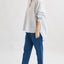Rail stripe Loose blouse 