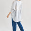 Rail stripe Loose blouse 