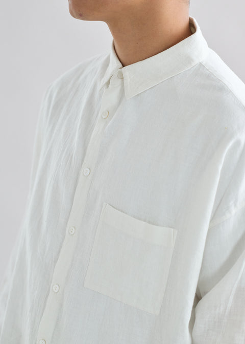 Mid Thick Khadi Long Sleeve Big Shirt (2 colors)