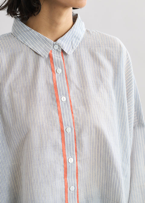Rail stripe Loose blouse 