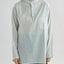 Fine Khadi Rail Striped Stand Collar Kurta Shirt