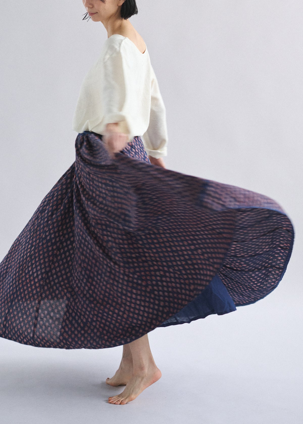 CALICOキャリコネイビーフレアスカート CALICO キヤリコの服 - SKIRT スカート – CALICO LLC