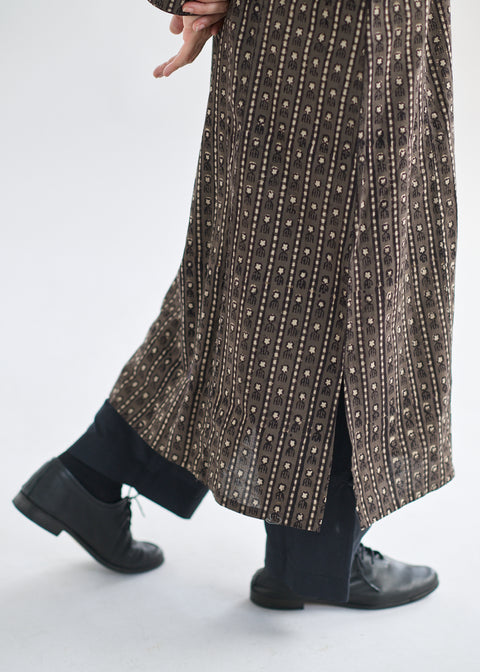Traditional Dyed Block Print Balotra V-neck Dress