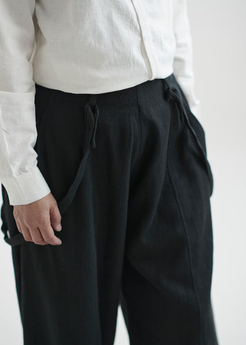 Denim Khadi Suspender Wide Pants (6 colors)