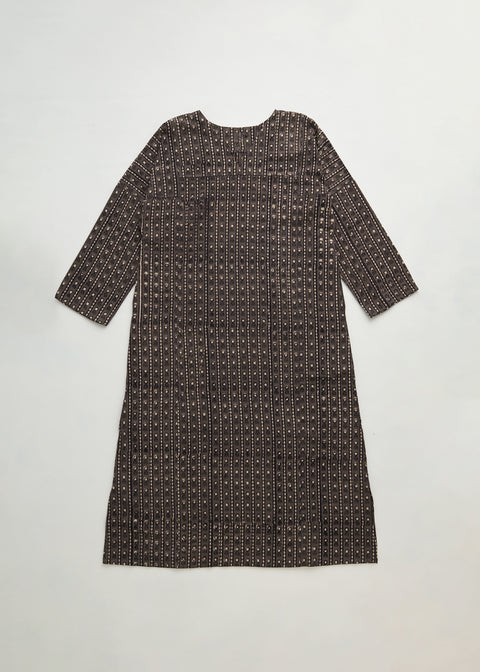 Traditional Dyed Block Print Balotra V-neck Dress
