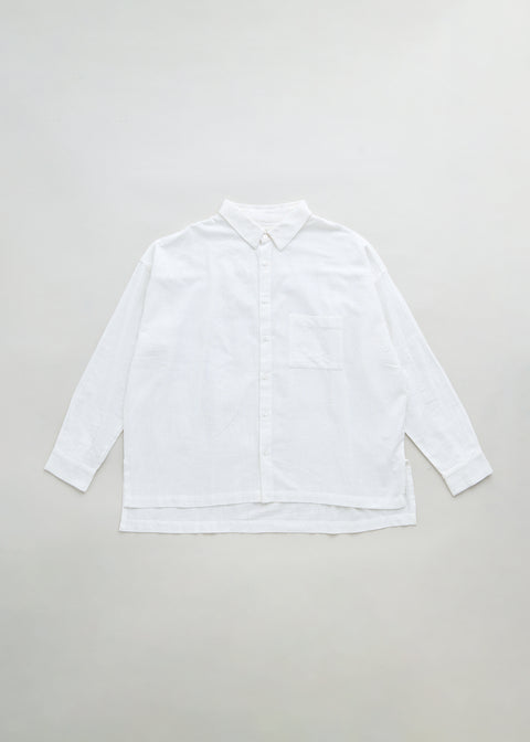 Mid Thick Khadi Long Sleeve Big Shirt (2 colors)