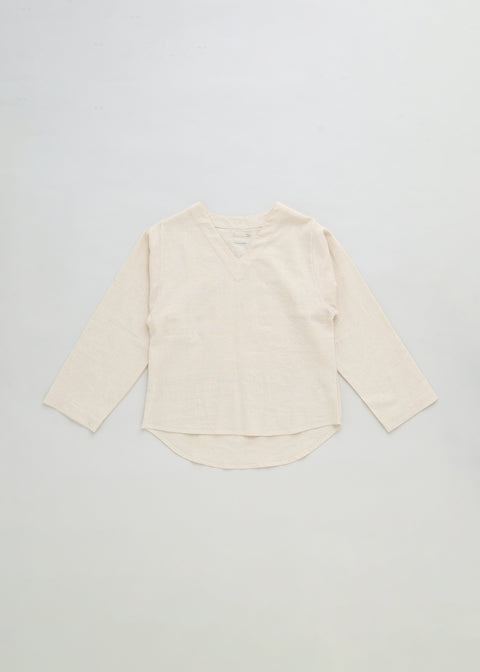 Karunganni Cotton V-neck Long Sleeve Top