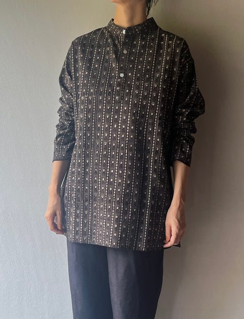 THRIFT / Traditional Block Print Stand Collar Kurta