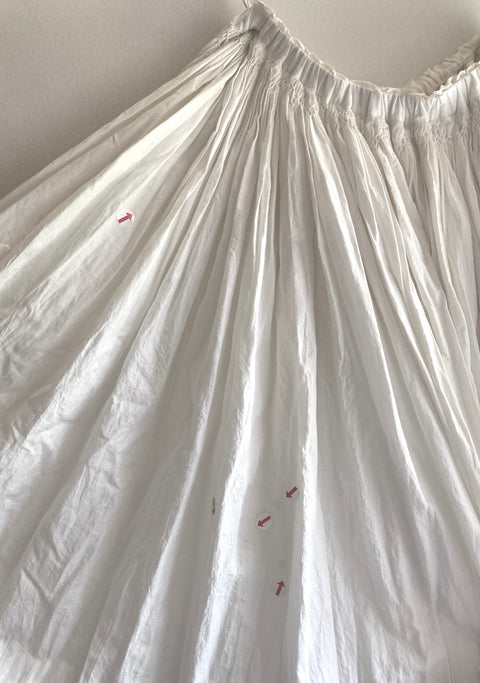 THRIFT / Smocked pleats skirt M size