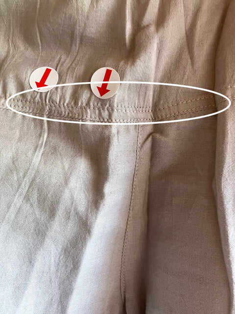 THRIFT/Cotton Silk Long Pants Size L